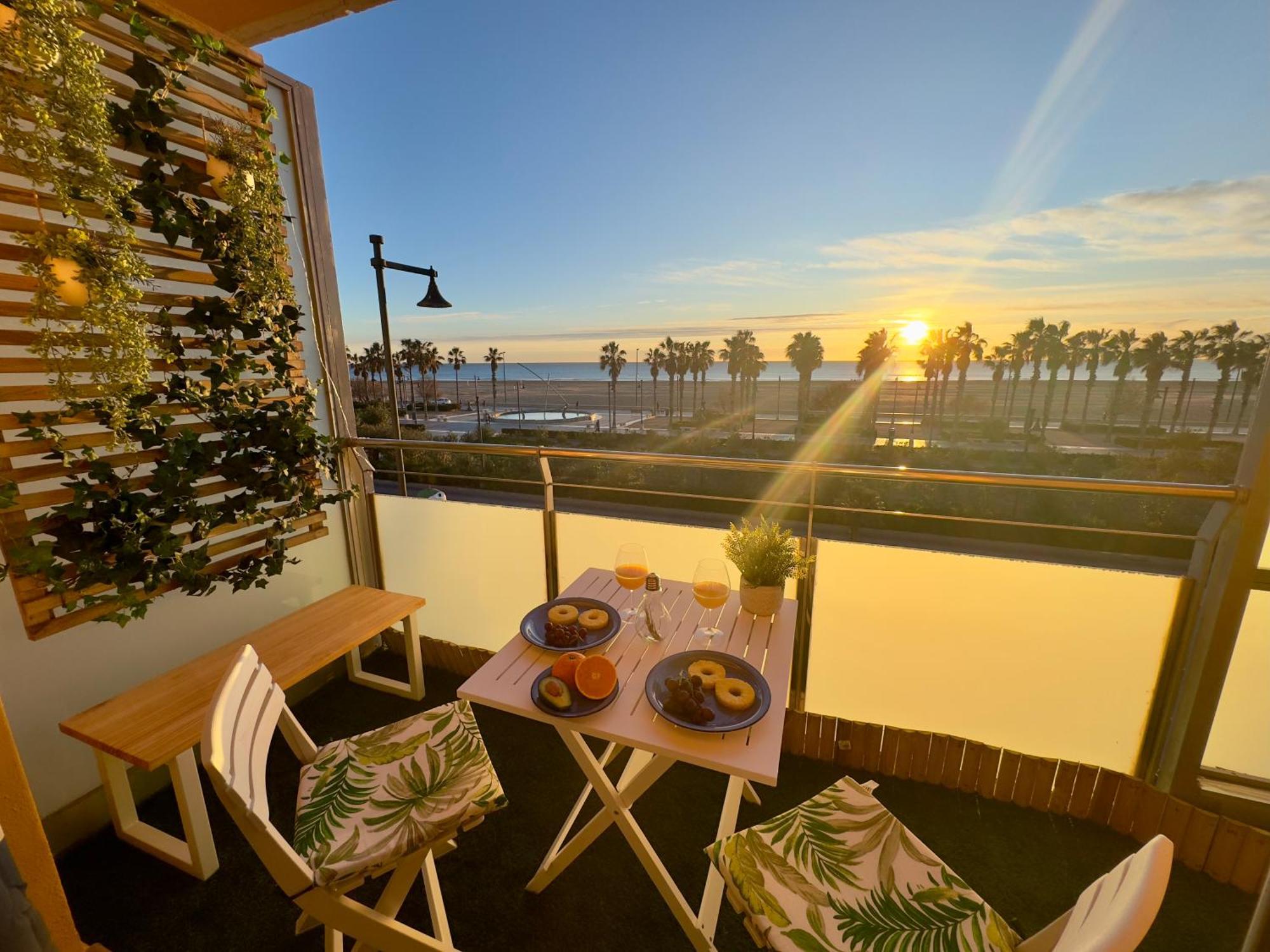 Apartamento Primera Linea De Mar Valencia Exterior foto