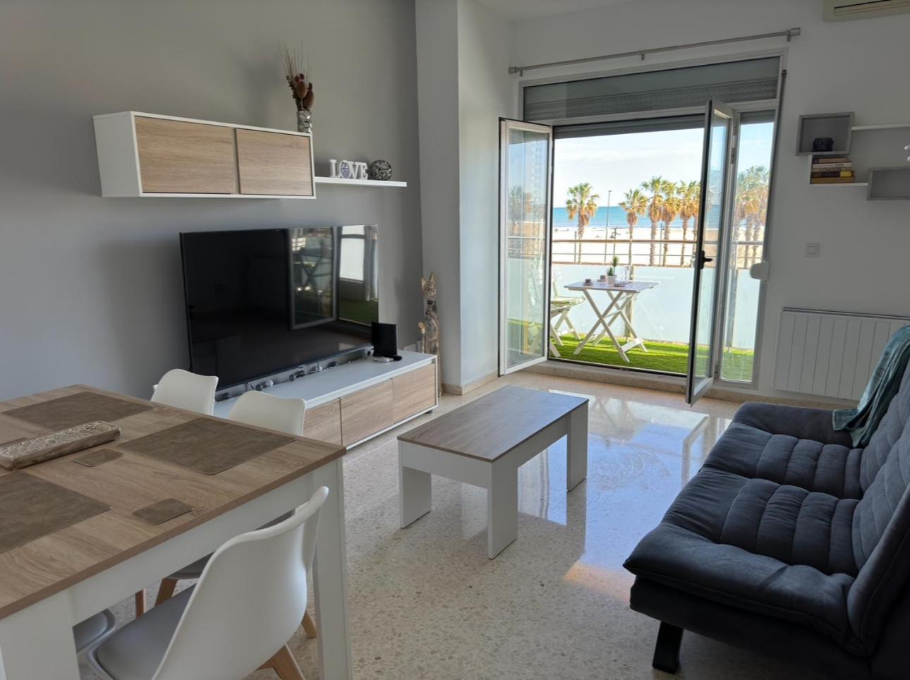 Apartamento Primera Linea De Mar Valencia Exterior foto